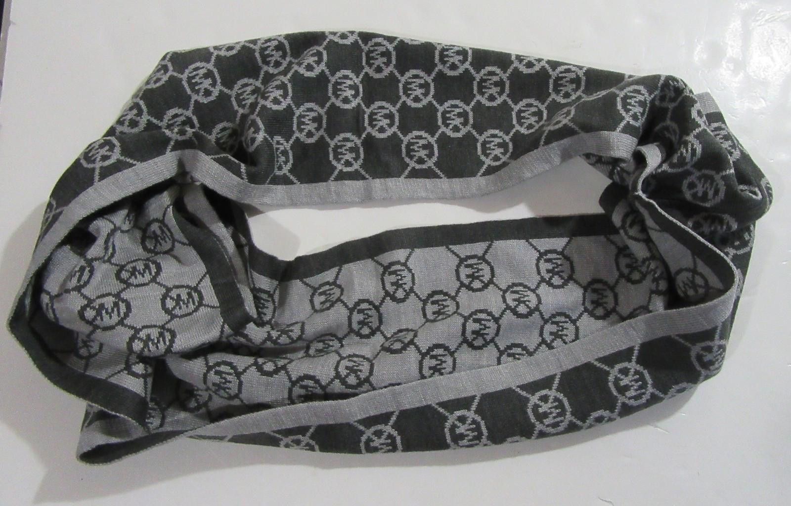 Michael Kors Michael Kors Womens Monogram Infinity Scarf Derby Grey NWT Size ONE SIZE - 3 Thumbnail