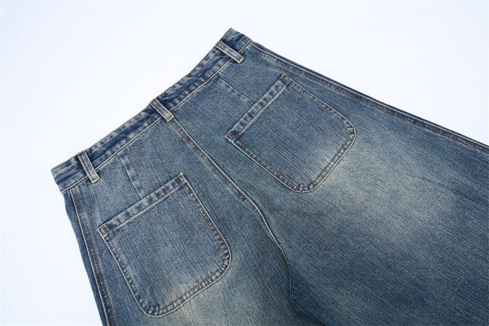 Vintage American high street men's washed distressed scimitar jeans Size US 32 / EU 48 - 4 Thumbnail