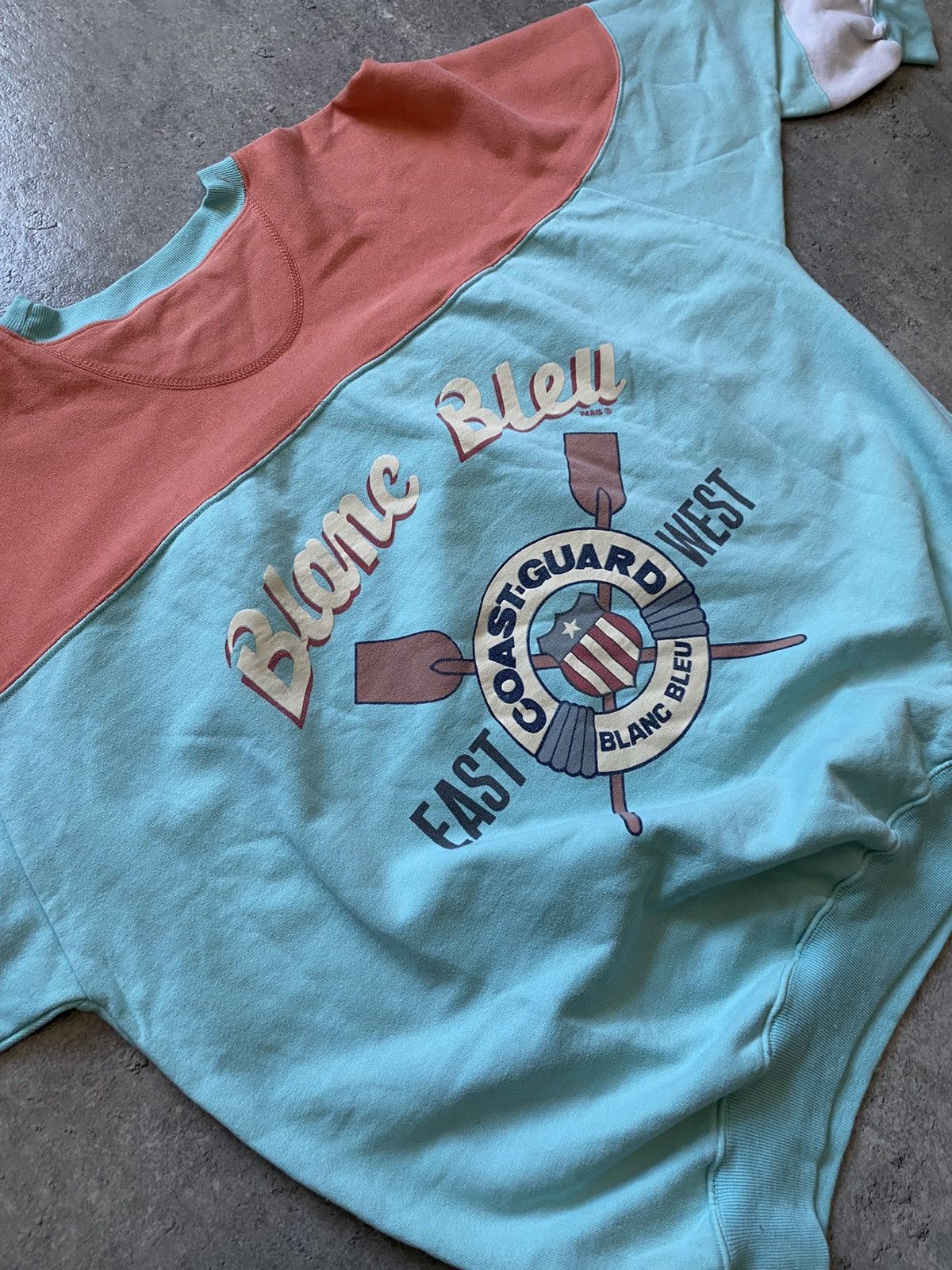 Vintage Vintage 80’s Blanc Bleu Coast Guard Oversize Sweatshirt Size US S / EU 44-46 / 1 - 3 Thumbnail