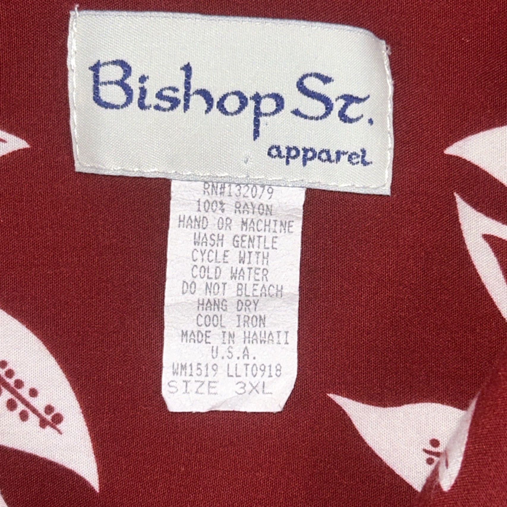 Vintage VINTAGE Bishop St. Hawaiian Shirt Mens 3XL Red Button-Up Short Sleeve Floral Shirt Size US XXL / EU 58 / 5 - 3 Thumbnail