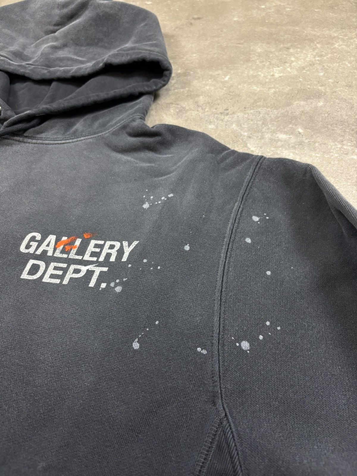 Gallery Dept. Gallery Dept Paint Logo Hoodie, Washed Black Size US L / EU 52-54 / 3 - 3 Thumbnail