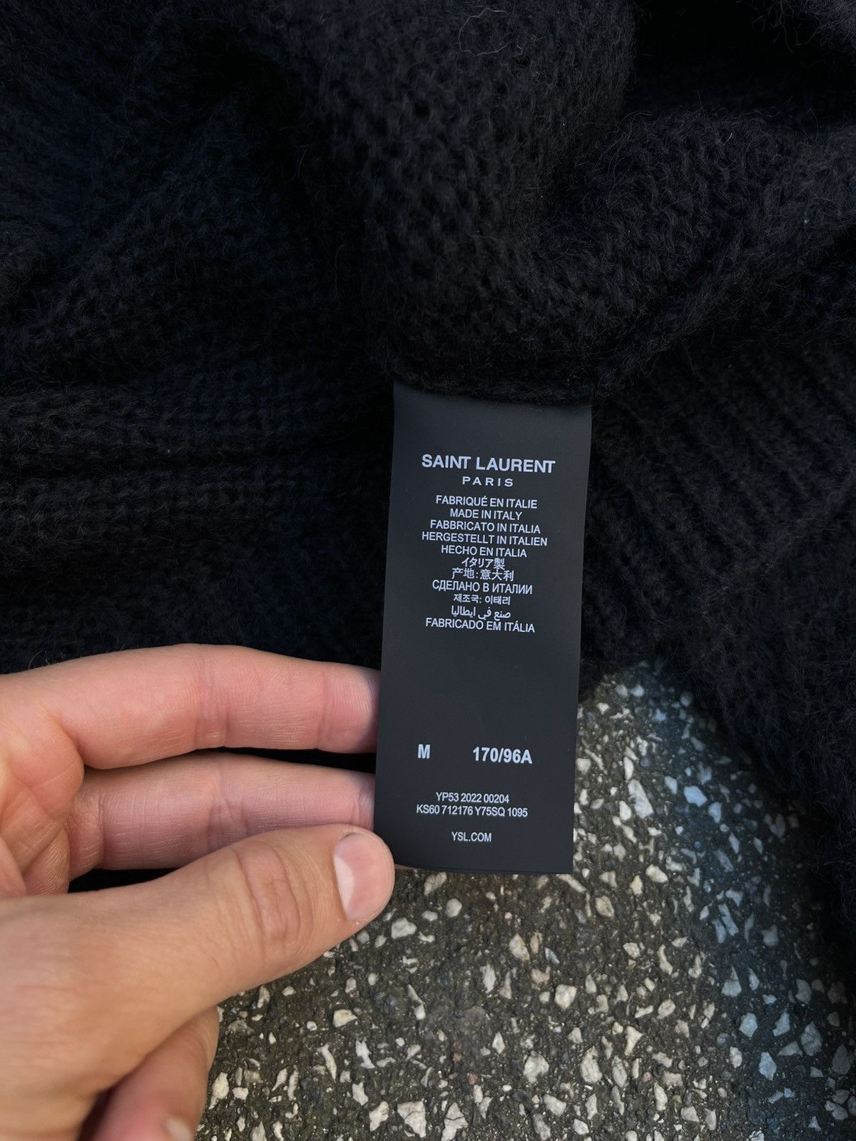 Saint Laurent Paris Saint Laurent Mohair Knit Sweater Black M Size US M / EU 48-50 / 2 - 7 Thumbnail