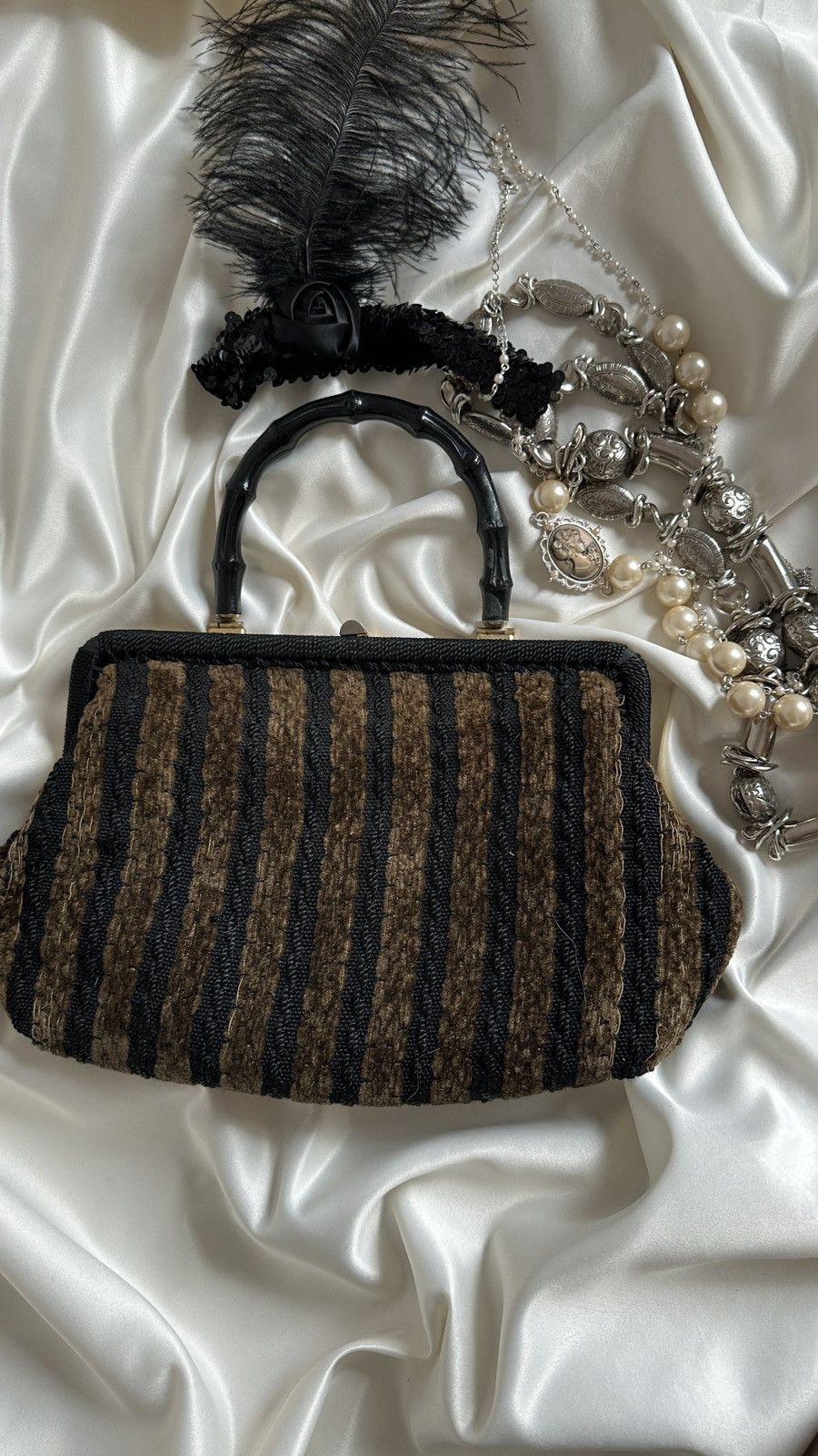Vintage Vintage antique bamboo shoulder bag Size ONE SIZE - 3 Thumbnail