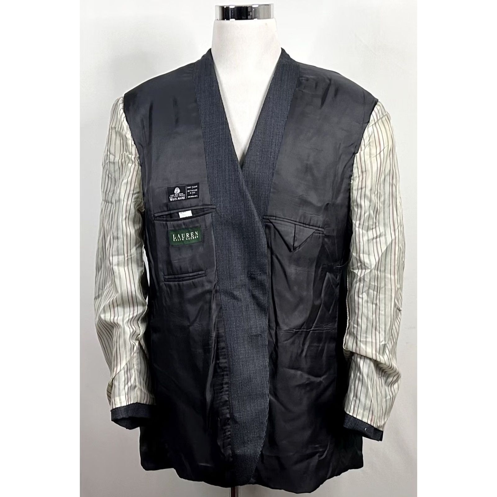 Ralph Lauren Ralph Lauren LRL SPORT COAT 48L Wool Knit Two-Button Vented Blue Gray Single-Breasted Jacket Mens Regular Size 48 Size US XS / EU 42 / 0 - 7 Thumbnail