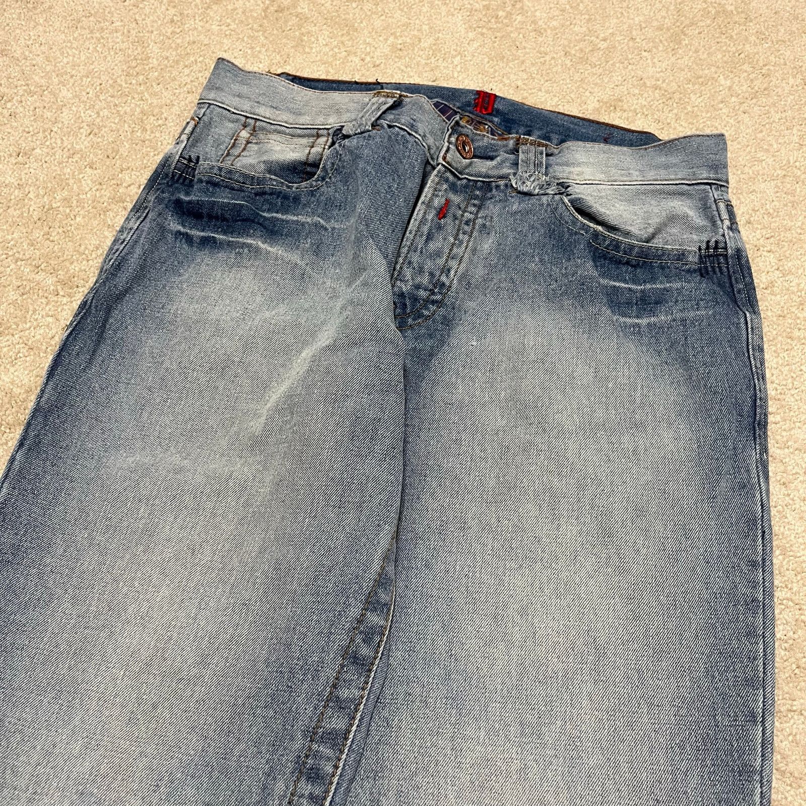Other DMAX Y2K Baggy Skater Faded Acid Washed Wide Leg Jeans 32x32 Size US 32 / EU 48 - 3 Thumbnail