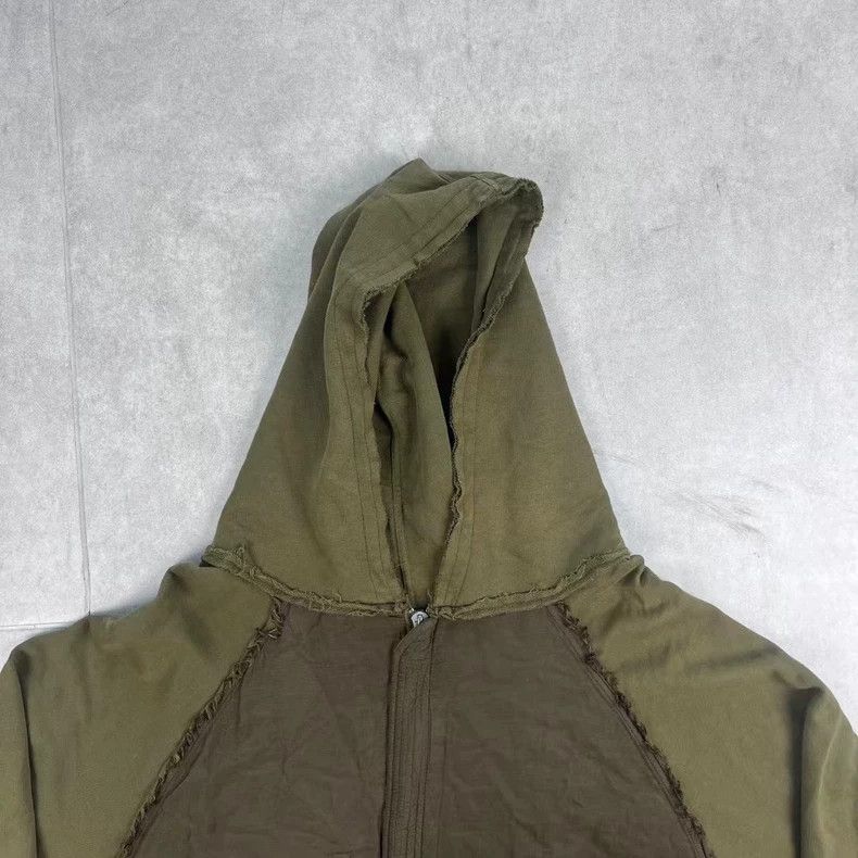 Haider Ackermann Haider Ackermann16 FW green paneled hooded zip-up hoodie 25 Size US XL / EU 56 / 4 - 3 Thumbnail