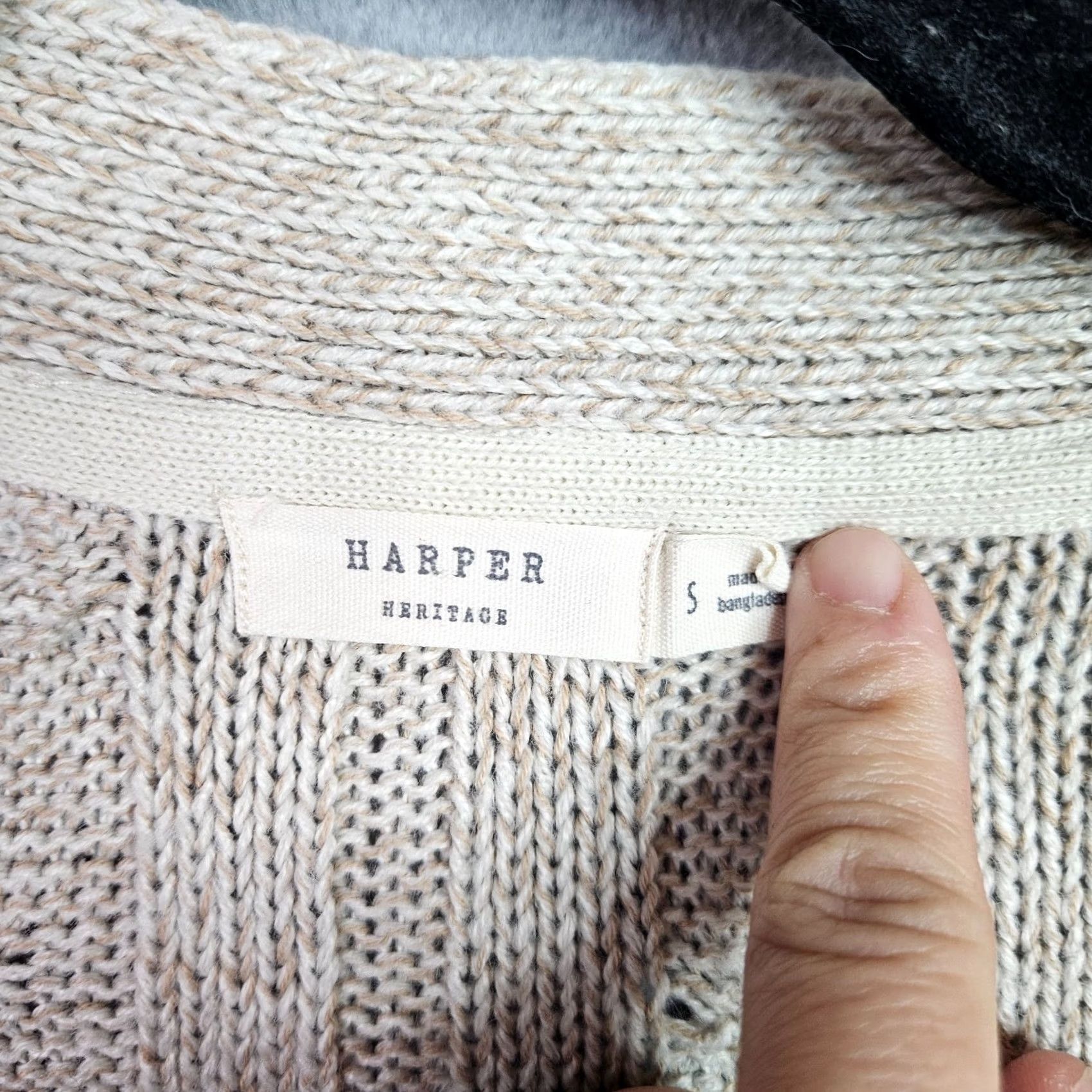 Vintage Harper Cardigan Women Knit Beige S V-Neck Casual All Seasons Regular Size S Mens Women's Boys Girls Size S / US 4 / IT 40 - 3 Thumbnail