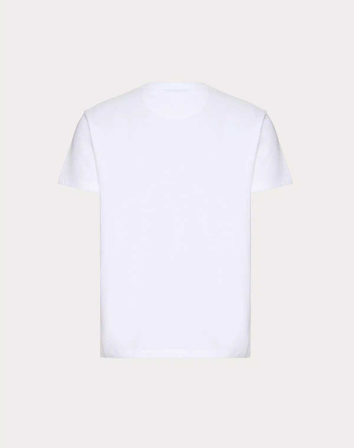 Valentino oc11z0625 Cotton T-Shirt Embroidered Butterfly in White Size US XL / EU 56 / 4 - 2 Thumbnail