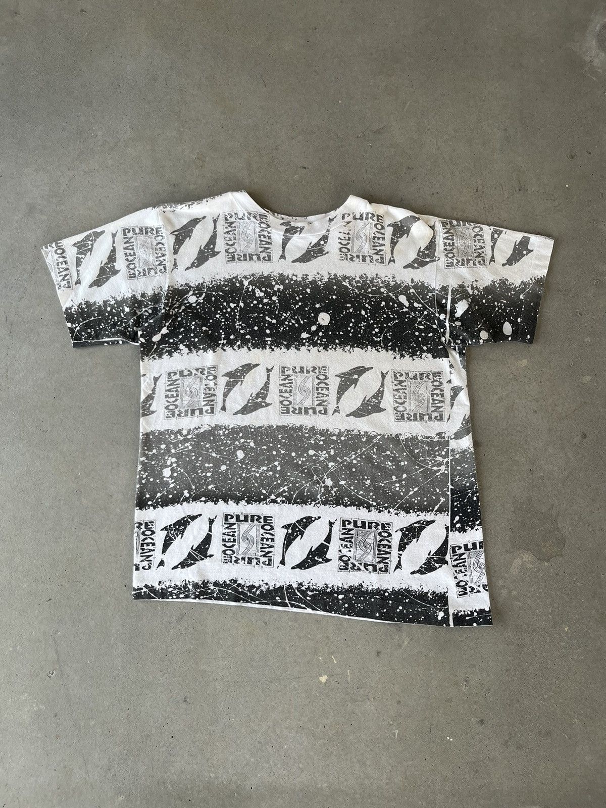 Vintage Vintage 80’s Pure Ocean All Over Print Surf T-Shirt Size US M / EU 48-50 / 2 - 1 Thumbnail