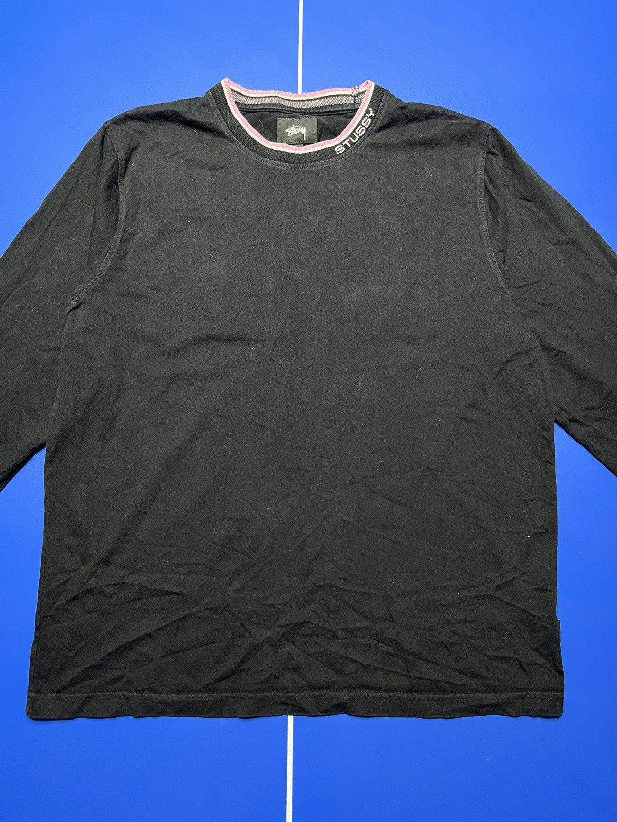 Stussy Stussy Long Sleeve Ribbed Crewneck Sweatshirt Black Men’s Size US L / EU 52-54 / 3 - 1 Thumbnail