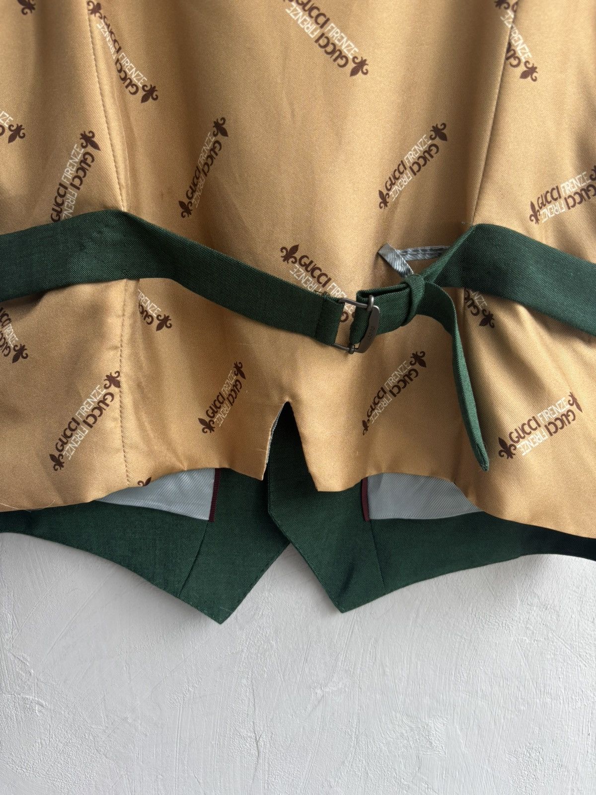 Gucci Gucci AW20 by Alessandro Michele green military mohair vest Size 46R - 7 Thumbnail