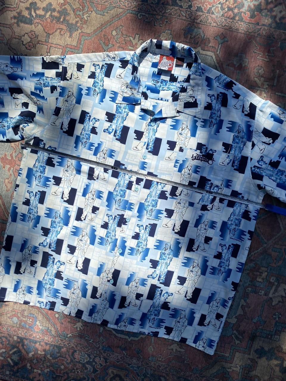 Southpole 90s Blue and White OG Southpole Graphic Button Down XXL Size US XXL / EU 58 / 5 - 1 Thumbnail