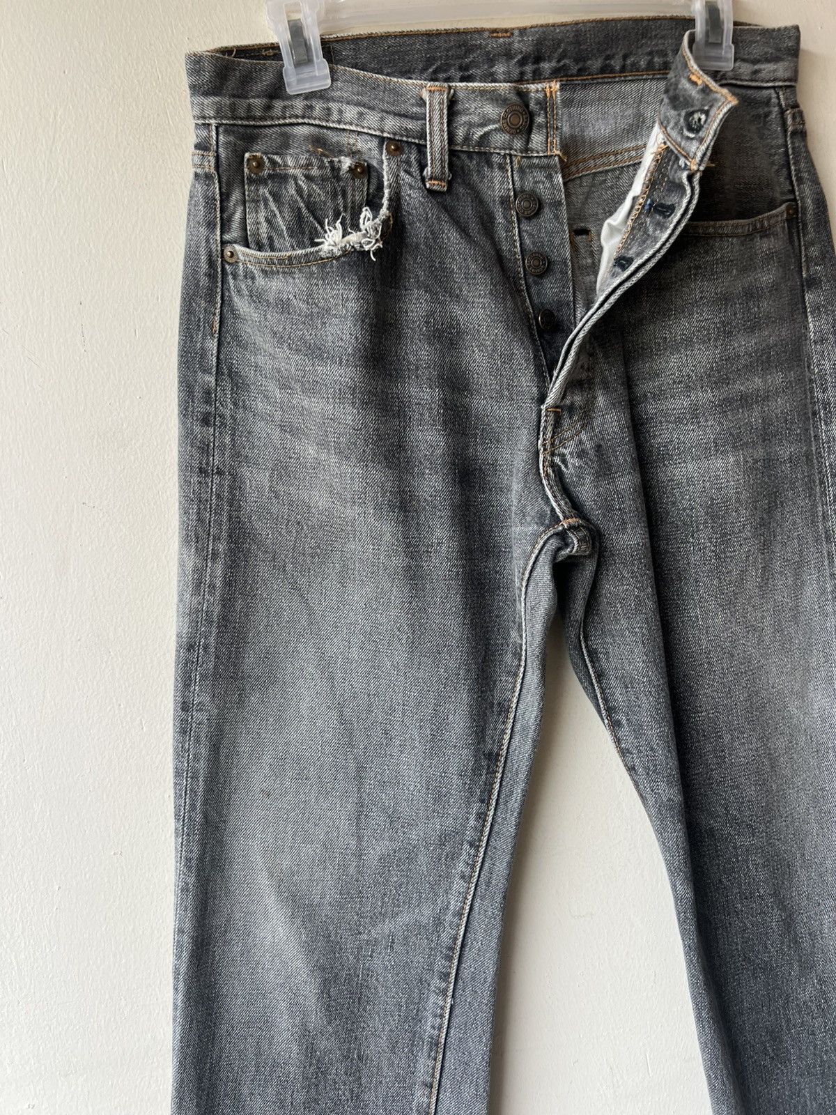 Denime Vintage DENIME Orizzonti Faded Distress Denim Selvedge Jeans Size US 30 / EU 46 - 10 Thumbnail