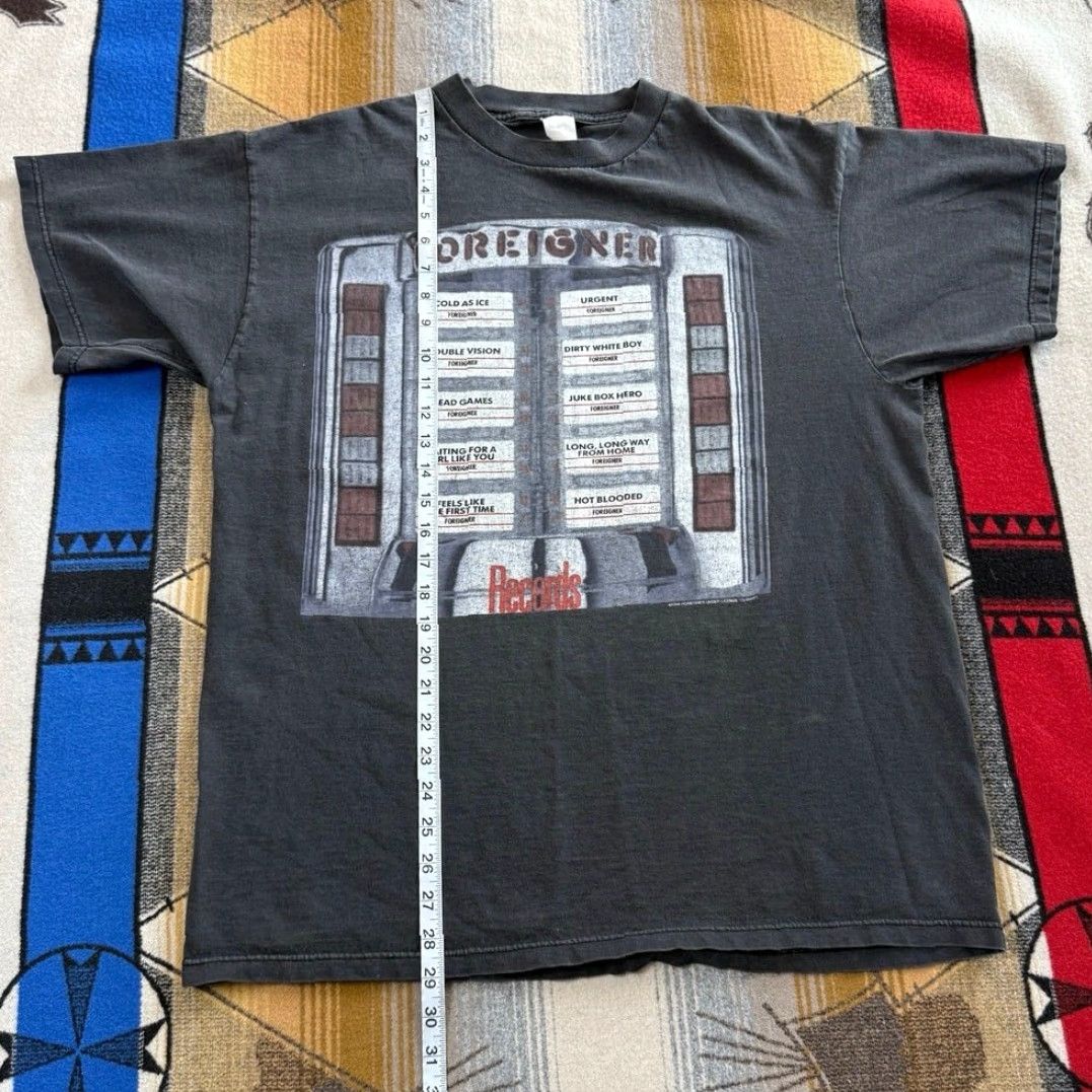 Doublet VINTAGE Foreigner 90s Rock Band Concert Tour T-Shirt XL Mens Short Sleeve Black Double Sided Fade Size US XL / EU 56 / 4 - 8 Thumbnail