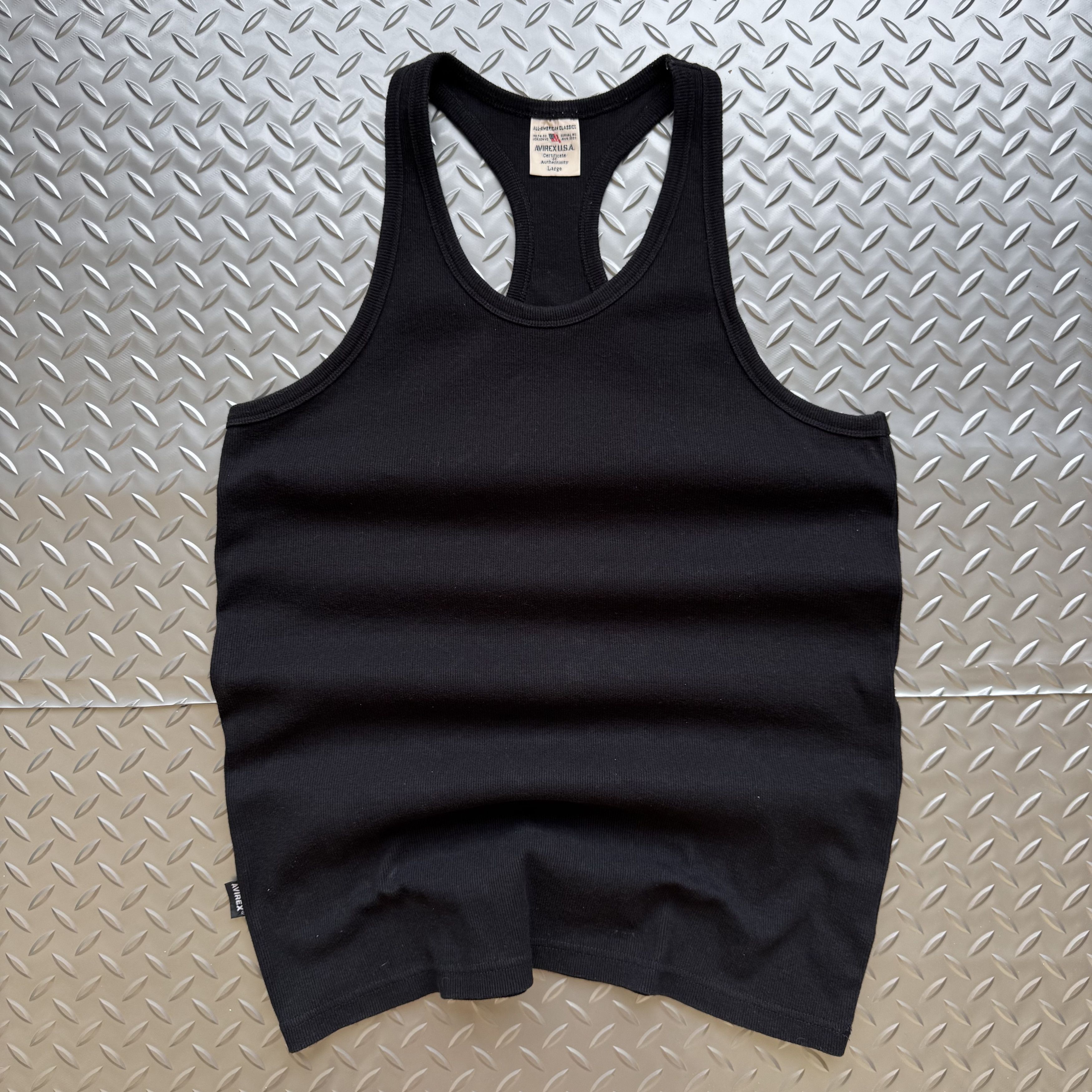 Avirex Vintage Avirex USA Ribbed Tank Top Black Archive Streetwear Size US L / EU 52-54 / 3 - 1 Thumbnail