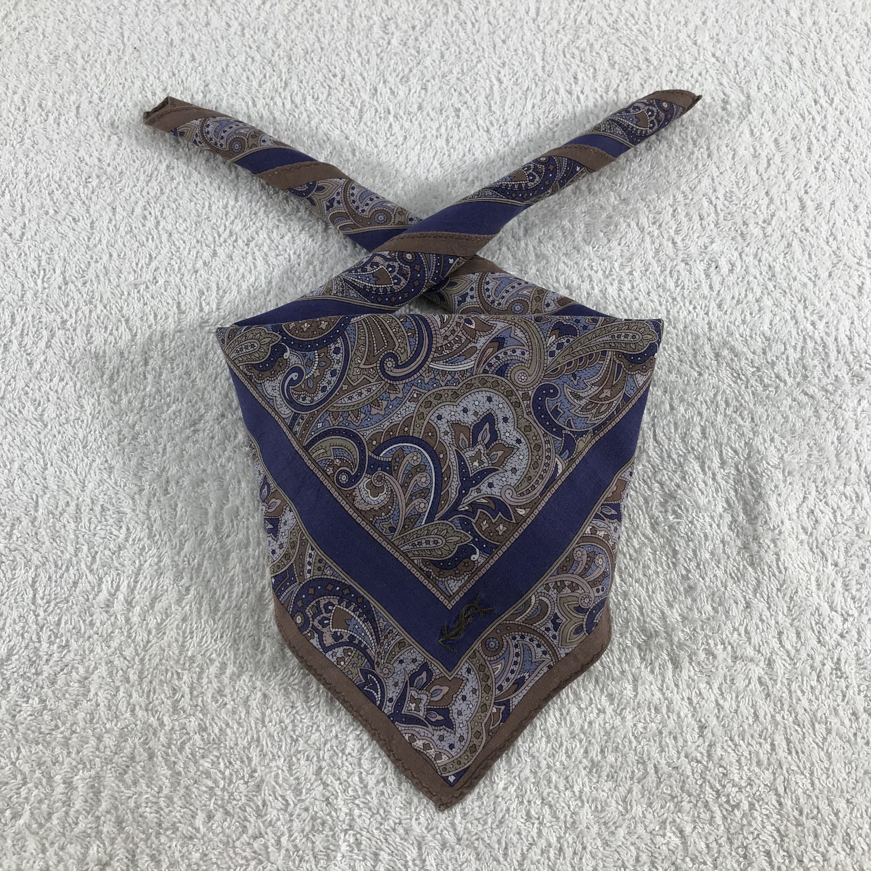 Vintage × Yves Saint Laurent Yves Saint Laurent Bandana / Handkerchief /Neckerchief -S097 Size ONE SIZE - 3 Thumbnail