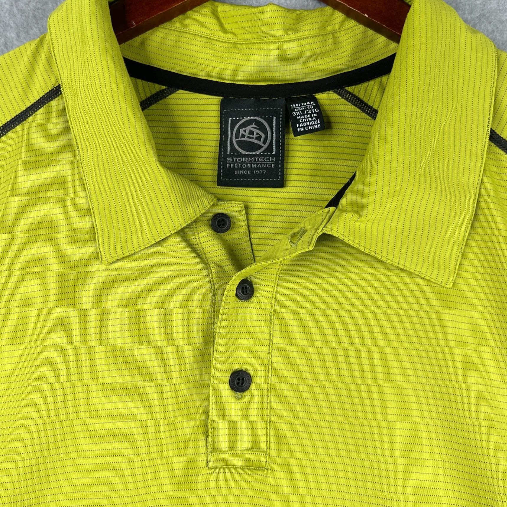 Stormtech Stormtech Polo Shirt 3XL Green Striped Stretch Short Sleeve Mens Casual/Workwear Shirt Size US XXL / EU 58 / 5 - 4 Thumbnail