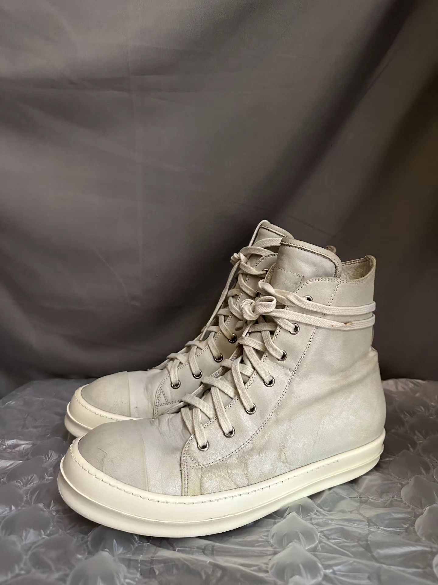 Rick Owens Rick Owens Mainline High-Top Leather Jumbo Sneakers Size US 9 / EU 42 - 1 Thumbnail