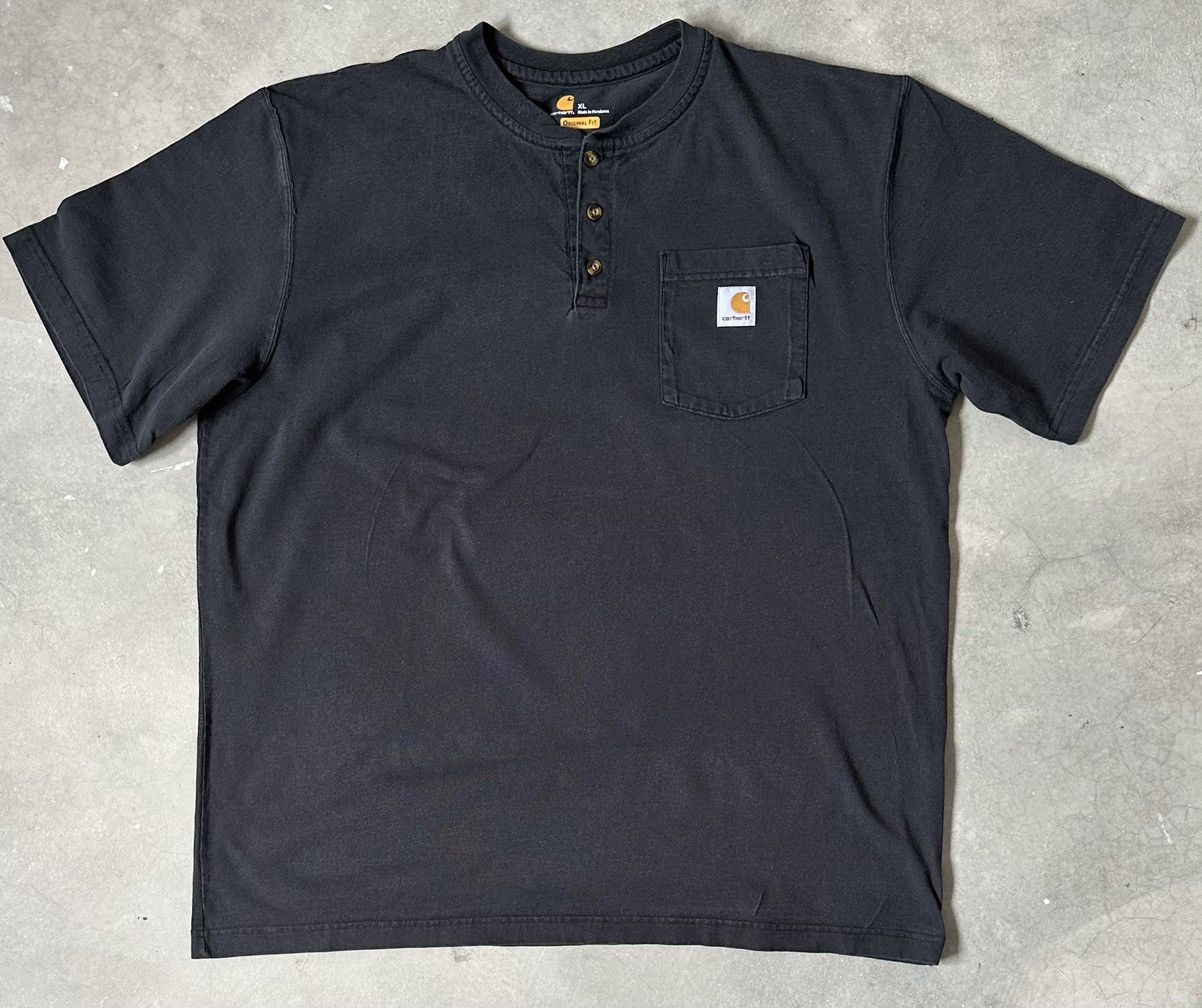 Carhartt VINTAGE CARHARTT BUTTON POCKET TEE WELL FADED Size US XL / EU 56 / 4 - 1 Thumbnail