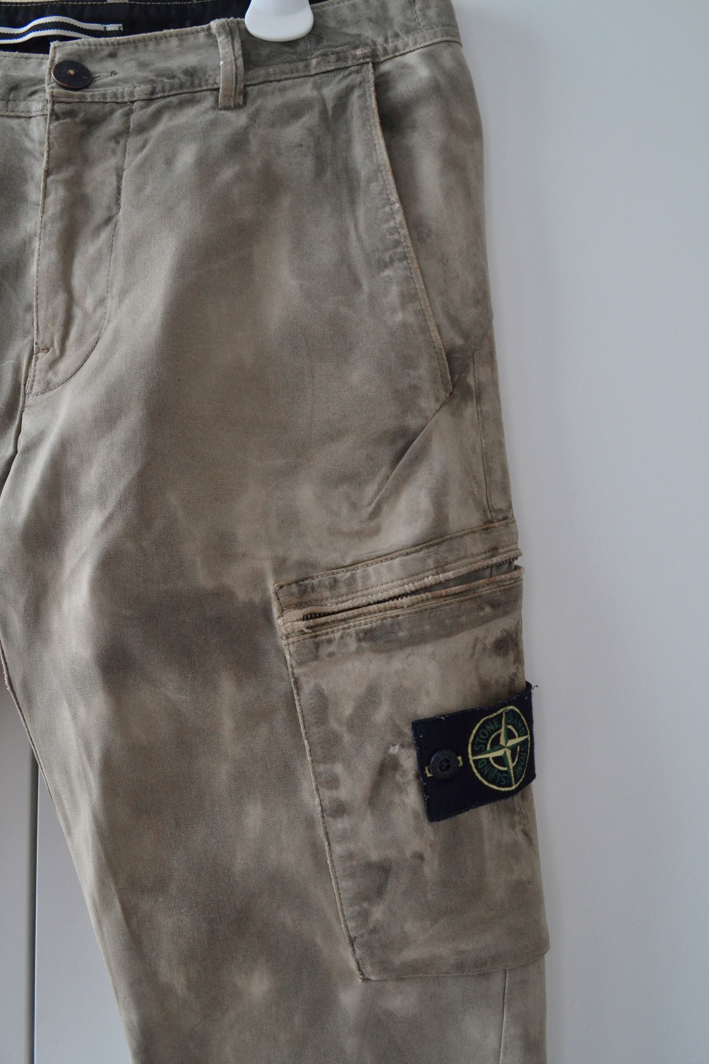 Stone Island STONE ISLAND Cargo Pants Cotton Distressed Trousers Size US 33 - 6 Thumbnail