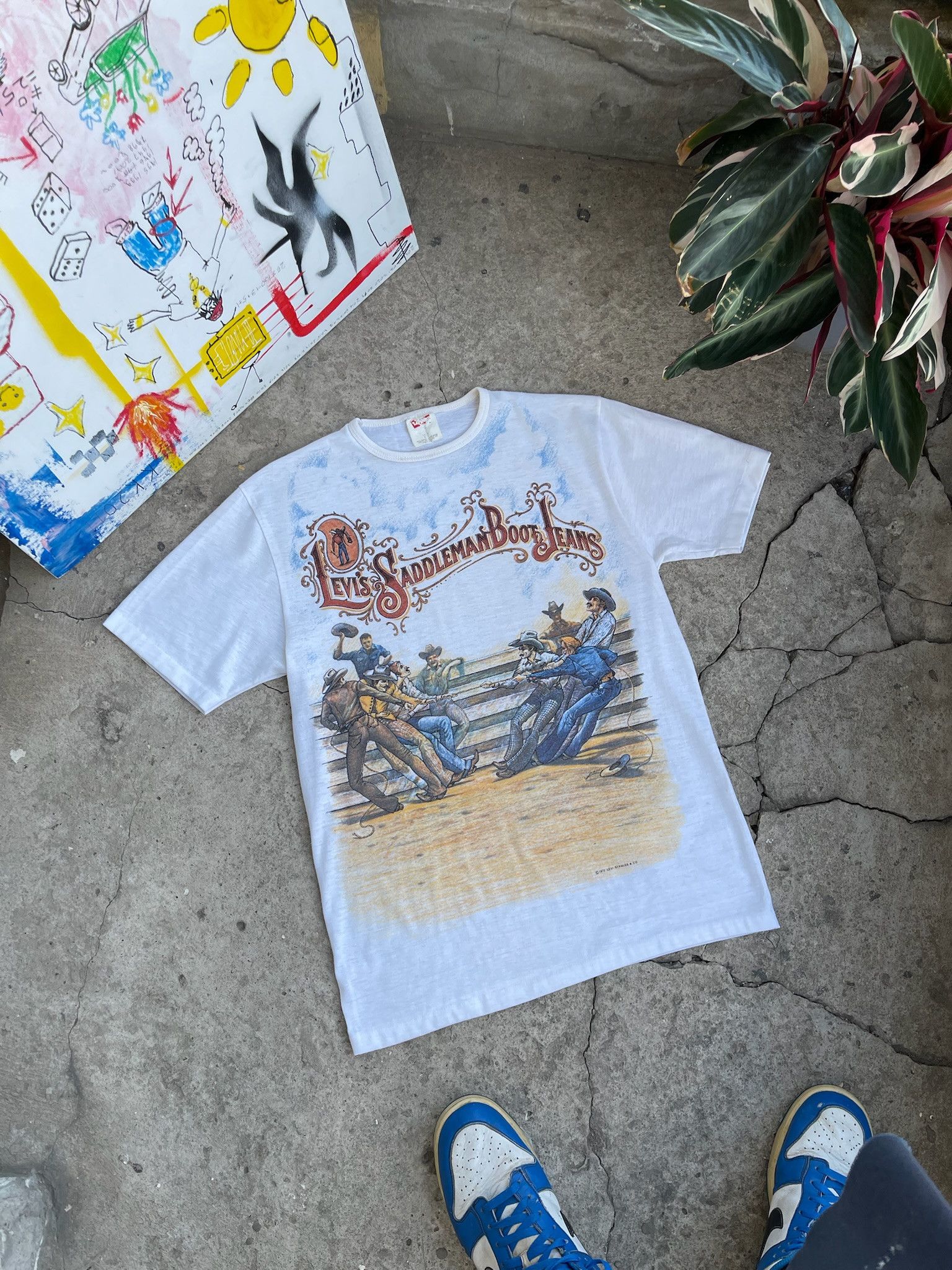 1972 rare Levi's Saddleman Boot Jeans t shirt