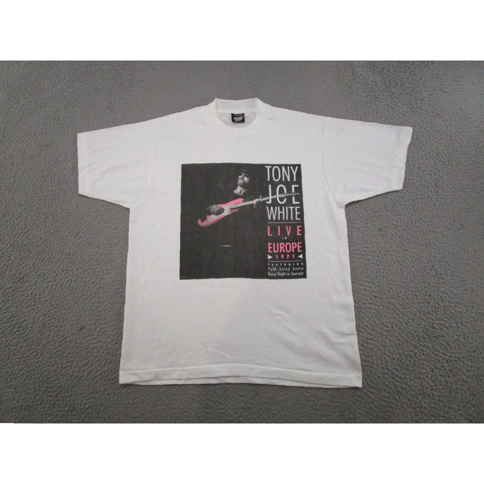 Vintage VINTAGE Tony Joe White 1971 Tour Single Stitch T-Shirt Mens SZ L Music Band Read Size US L / EU 52-54 / 3 - 2 Thumbnail
