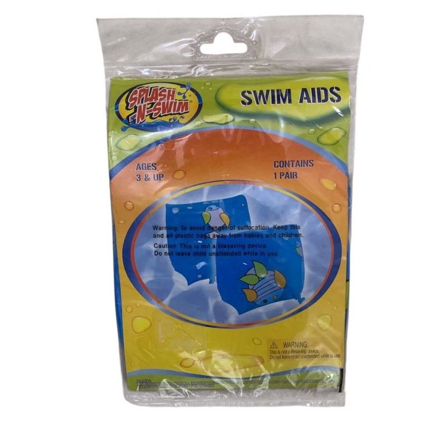 Other Vtg Sealed Splash-N-Swim Kid's Swim Aids Air Arm Floaties Size ONE SIZE - 1 Thumbnail