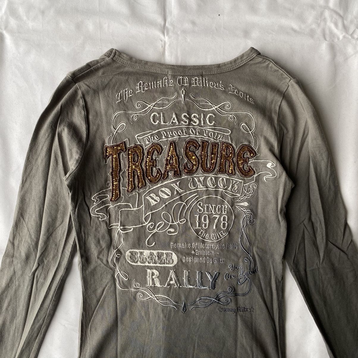 Beauty Beast × If Six Was Nine × Le Grande Bleu (L.G.B.) Japanese Treasure Motorcycle Rally by Glitz Long Sleeve Size US M / EU 48-50 / 2 - 9 Thumbnail