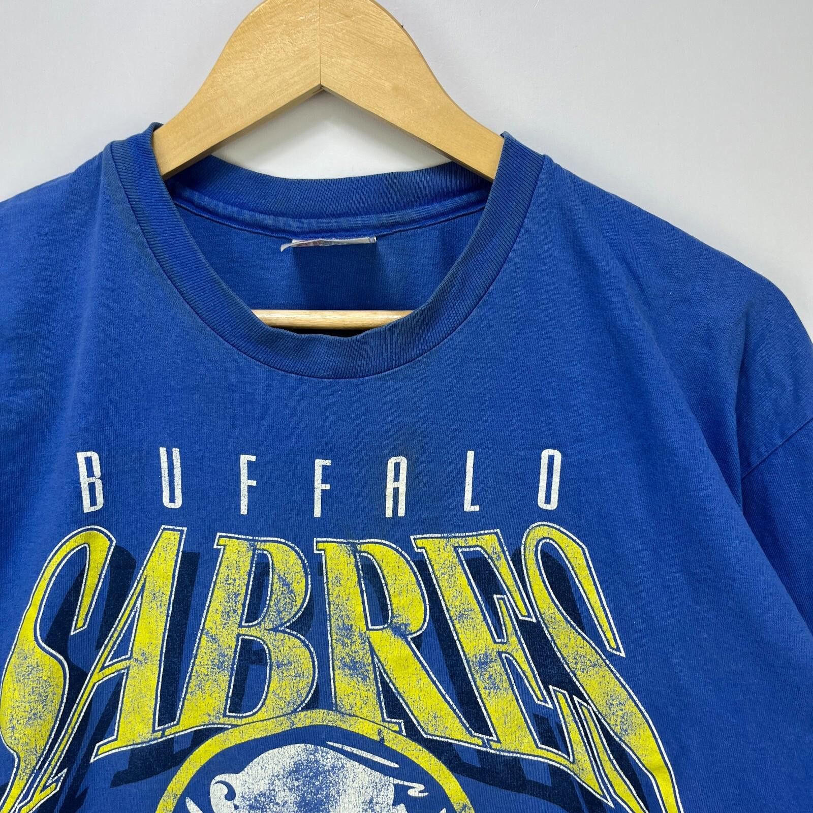 Hanes Vintage 90s Buffalo Sabres Single Stitch NHL T Shirt Large Size ONE SIZE - 3 Thumbnail