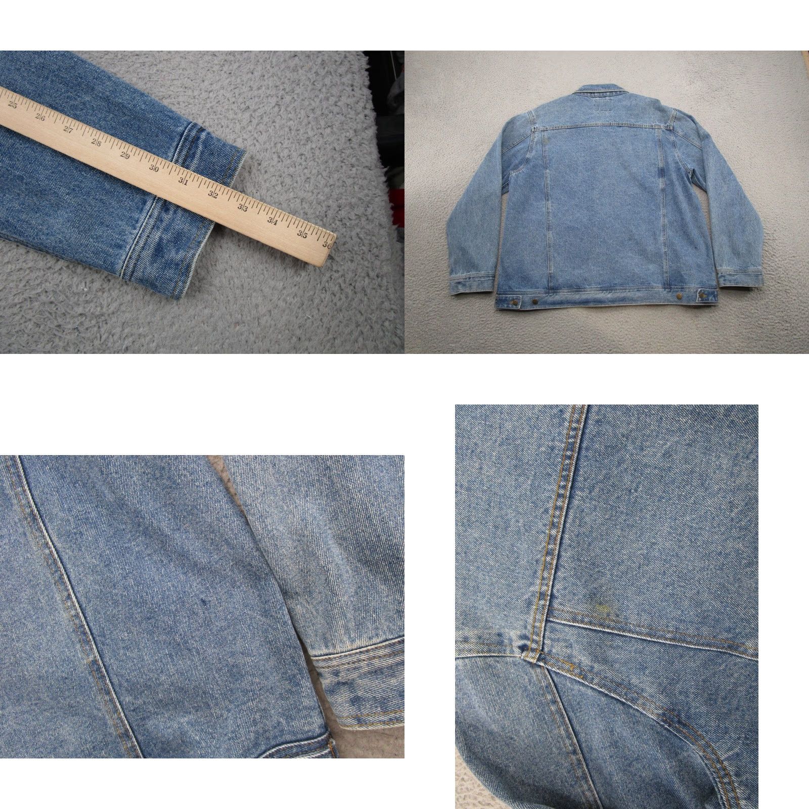 Denime VINTAGE Work n Sport Blue Denim Button Up Jacket Mens XLT Size Big & Tall Western Trucker Read Size US XL / EU 56 / 4 - 8 Thumbnail