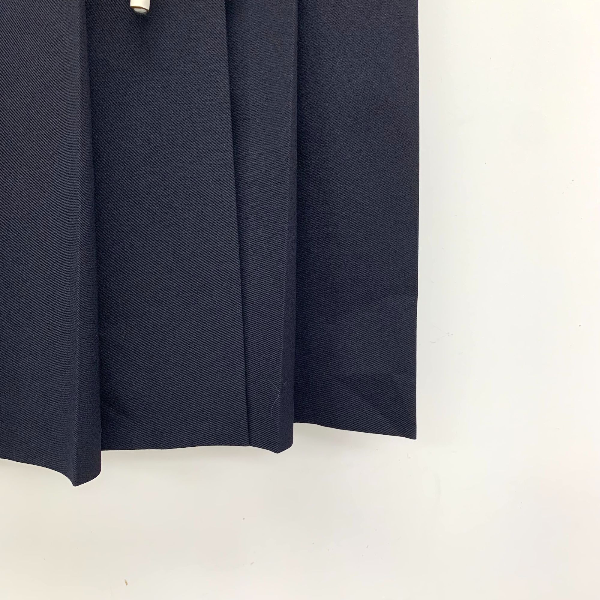 Prada Prada Womens Deep Blue Wool Pleated Skirt With Lace-Up Detai Size 36" / US 14 / IT 50 - 6 Thumbnail
