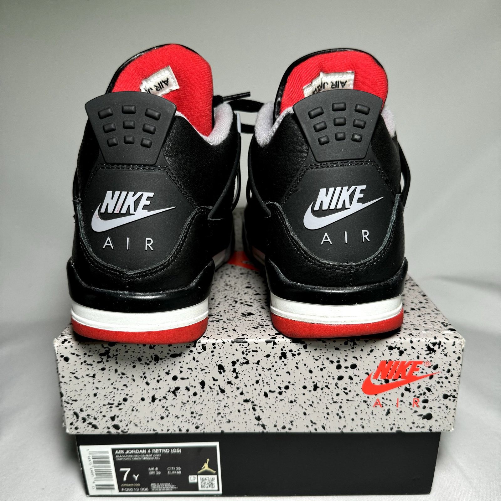 Jordan Brand × Nike Size 7 - Air Jordan 4 Retro GS Bred Reimagined Men's Shoes Size US 6 / EU 39 - 5 Thumbnail