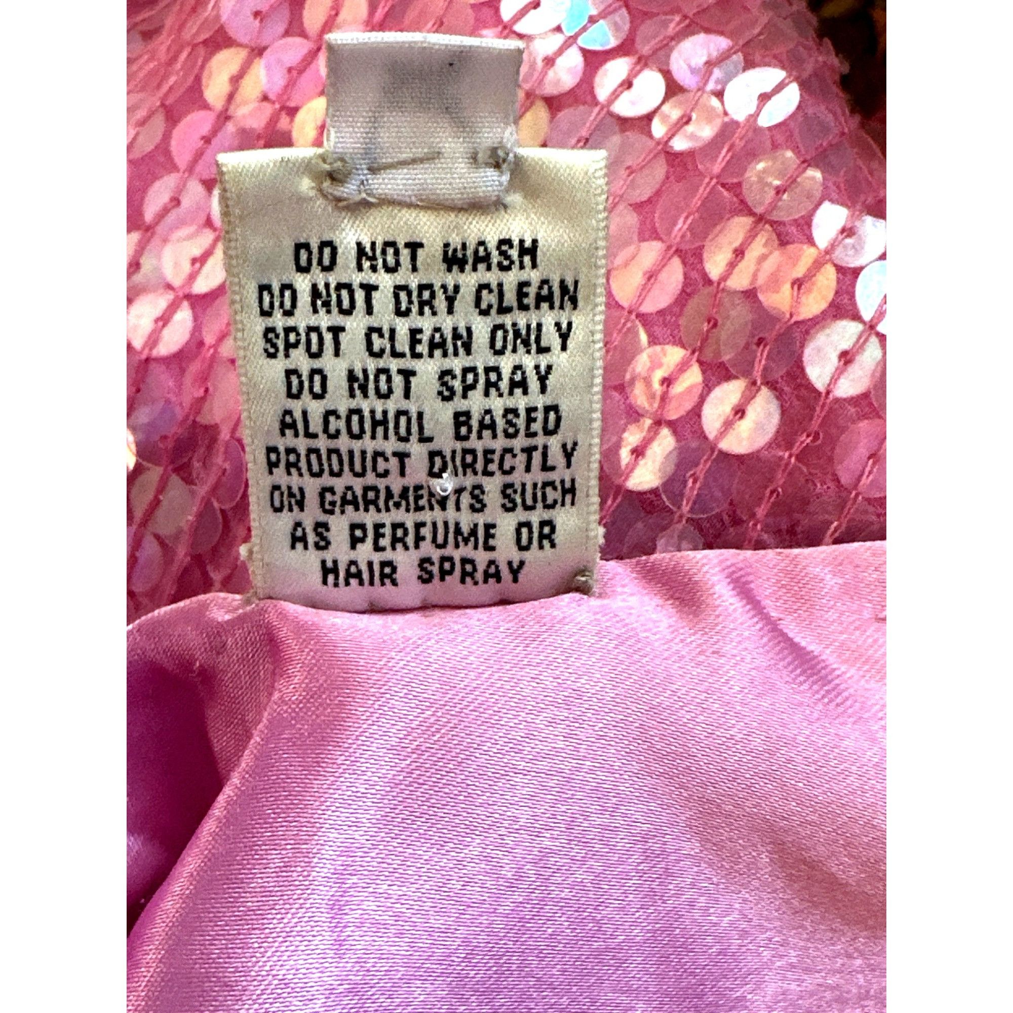 Other Scala Small Pink Silk Sequin Bias Cut Gown V Back Barbiecore Size S / US 4 / IT 40 - 9 Thumbnail
