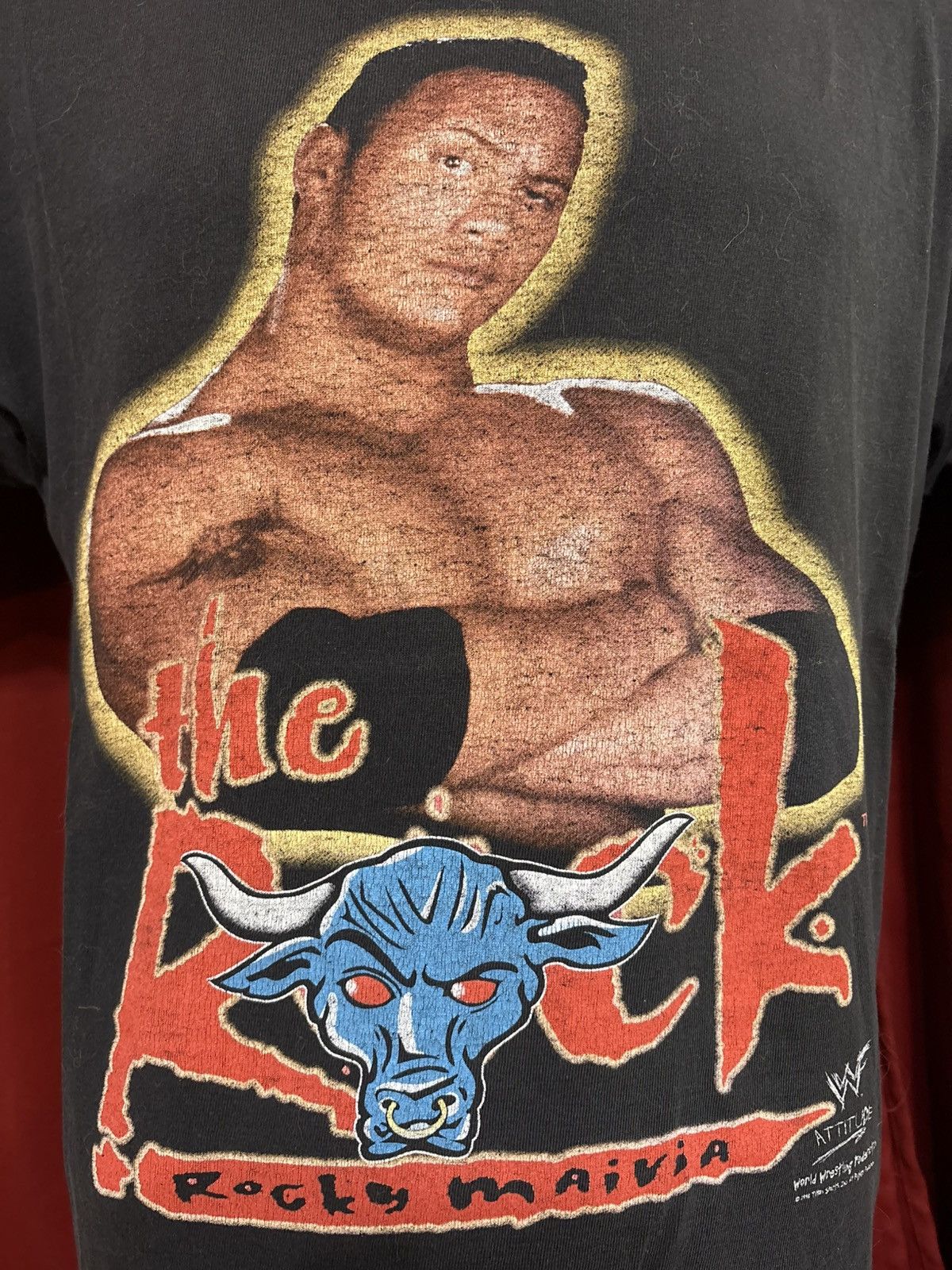 WWF Vintage WWF WWE Rocky Maivia Tshirt 90’s The Rock Tee Grail Size US L / EU 52-54 / 3 - 2 Thumbnail