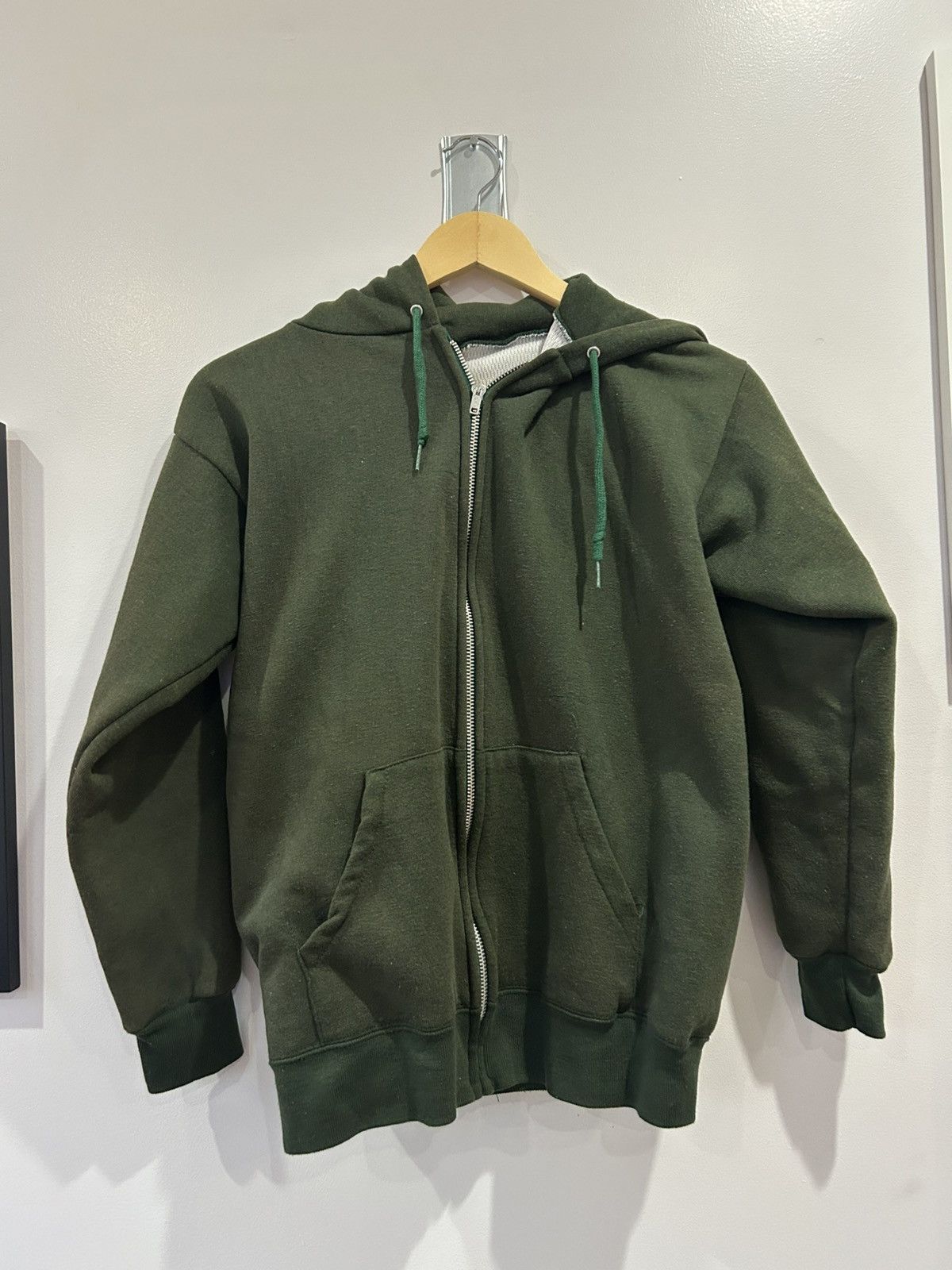 Vintage Vintage 60s 70s Pine Green Zip Sweatshirt Size US XS / EU 42 / 0 - 1 Thumbnail