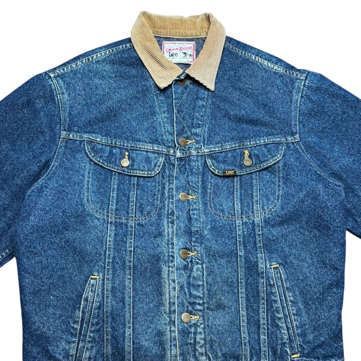 Lee 1980s Lee Storm Rider Blanket Lined Corduroy Collar Jacket Size US L / EU 52-54 / 3 - 6 Thumbnail