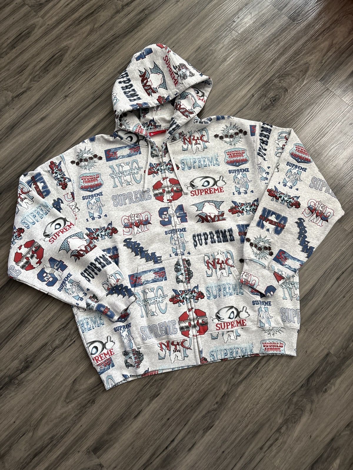 Number (N)ine × Supreme Supreme Number Nine Patchwork Zip Up