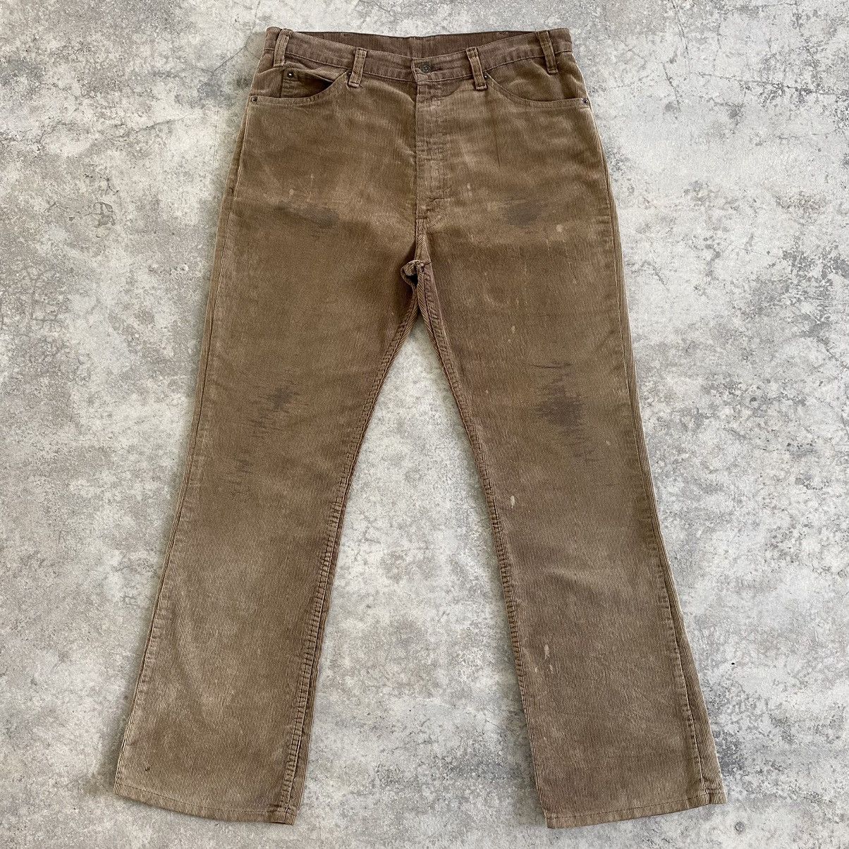 Levi's Vintage 70’s Levis 517 Faded Brown Corduroy Flared Jeans Size US 34 / EU 50 - 1 Thumbnail