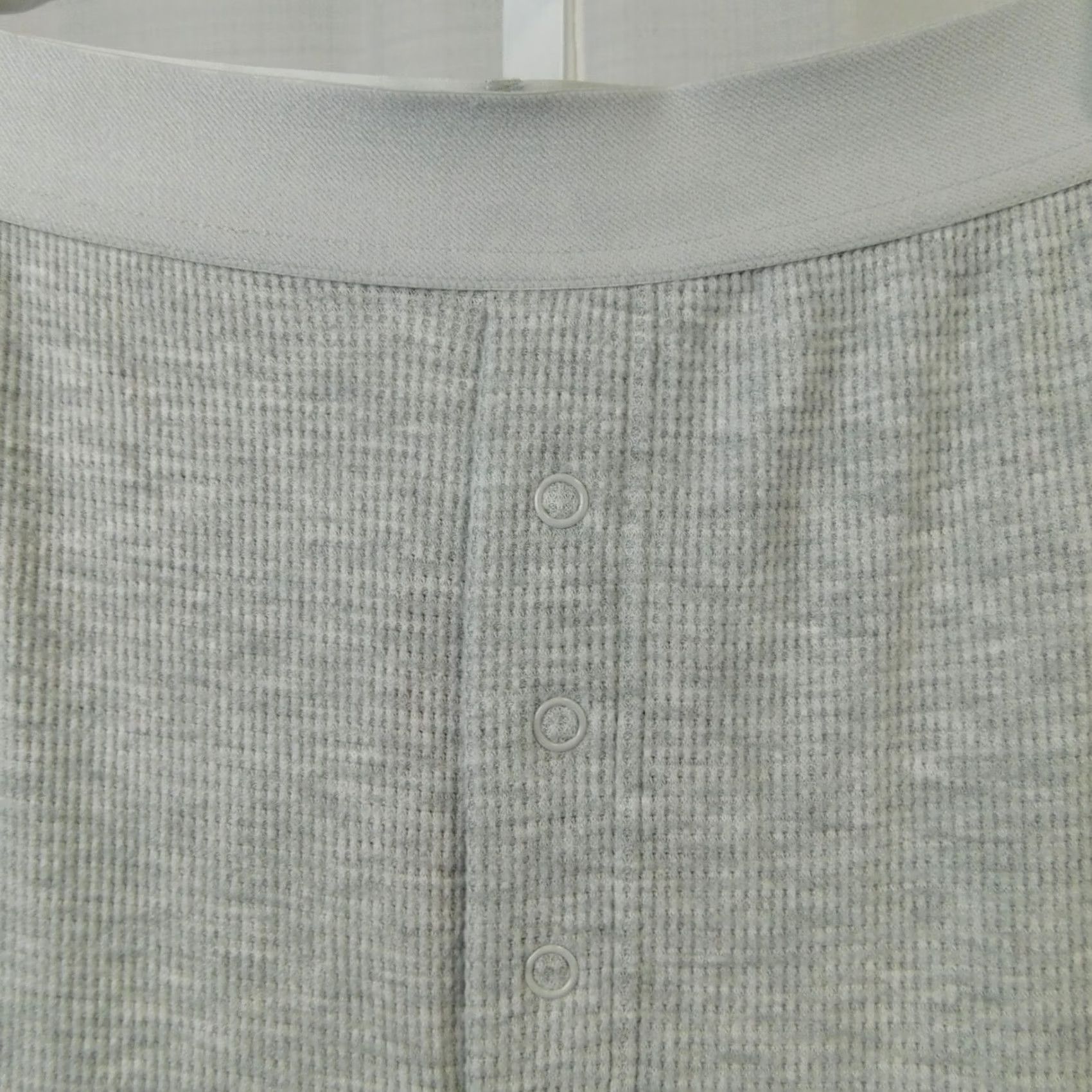 Vintage Wondershop Men's Pajama Pants - XL Gray Thermal Knit Pull On Waist Elastic Ribbed Cuff Holiday Christmas Mens Size US 36 / EU 52 - 4 Thumbnail
