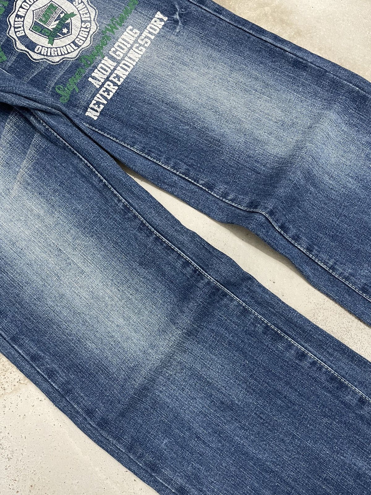 Blue Blue Japan Blue Moon Blue Wide Surf Y2K Style Back Pocket Printed Size US 30 / EU 46 - 5 Thumbnail