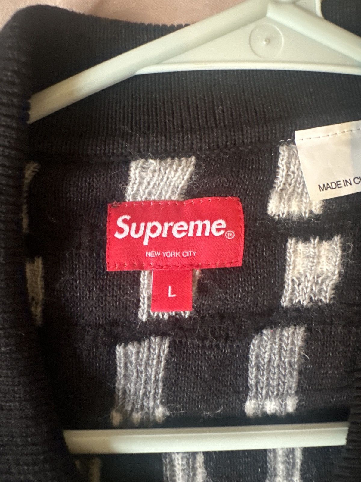 Supreme Supreme Gradient Grid Zip Up Polo Black Size L Size US L / EU 52-54 / 3 - 4 Thumbnail