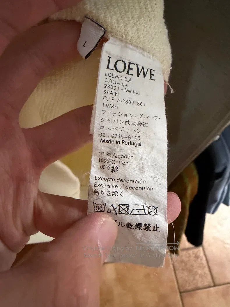 Loewe Loewe Paula's Letter Hooded Sweatshirt, Beige Size L / US 10 / IT 46 - 4 Thumbnail