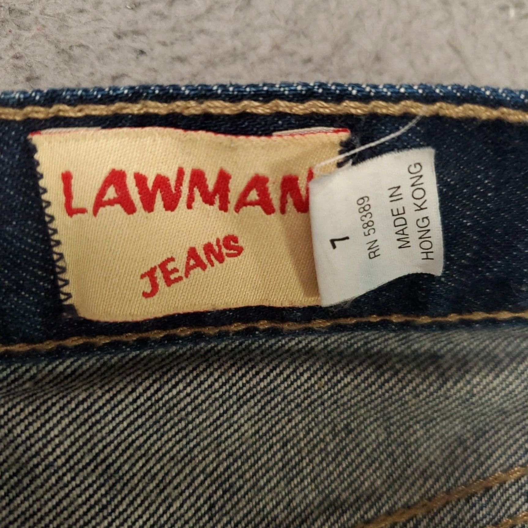 Vintage VINTAGE Lawman Jeans Womens Juniors 7 High Waisted Mom Denim Blue 90s Western Classic Size 28" / US 6 / IT 42 - 7 Thumbnail