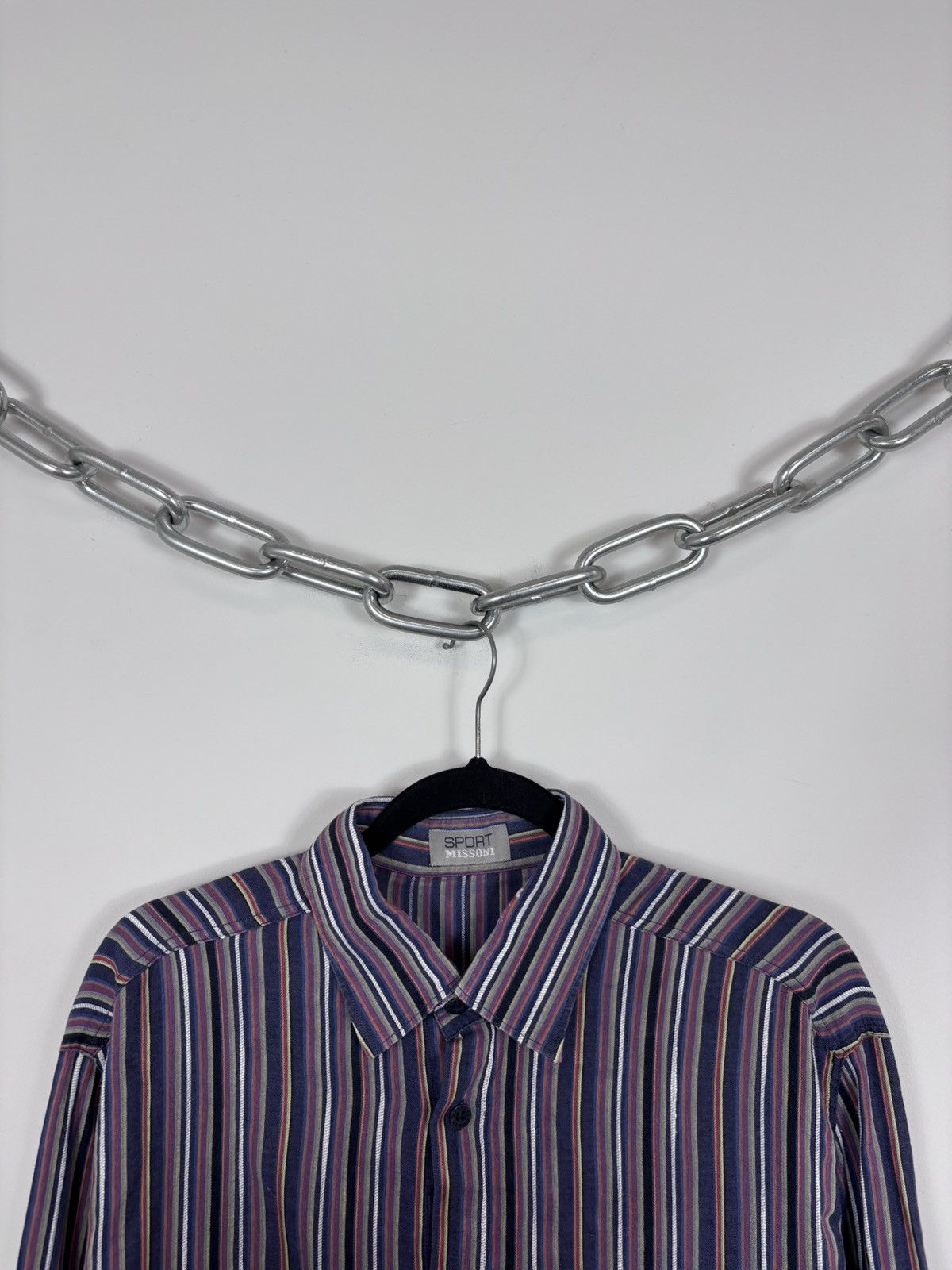 Missoni Vintage Missoni Sport Striped Linen Cotton Button Up Shirt Size US M / EU 48-50 / 2 - 3 Thumbnail