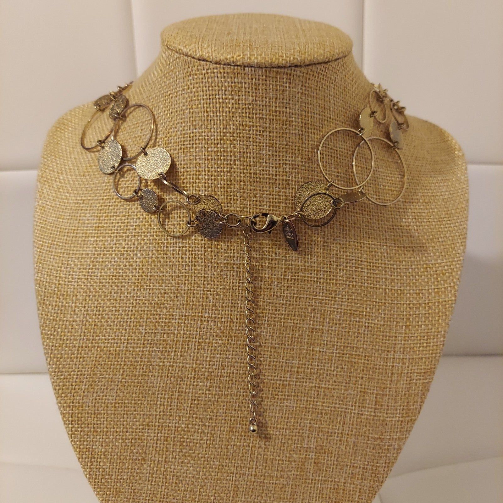 Vintage Vintage NY Gold Tone Hoops & Circles Layered 16" Necklace Size ONE SIZE - 2 Thumbnail