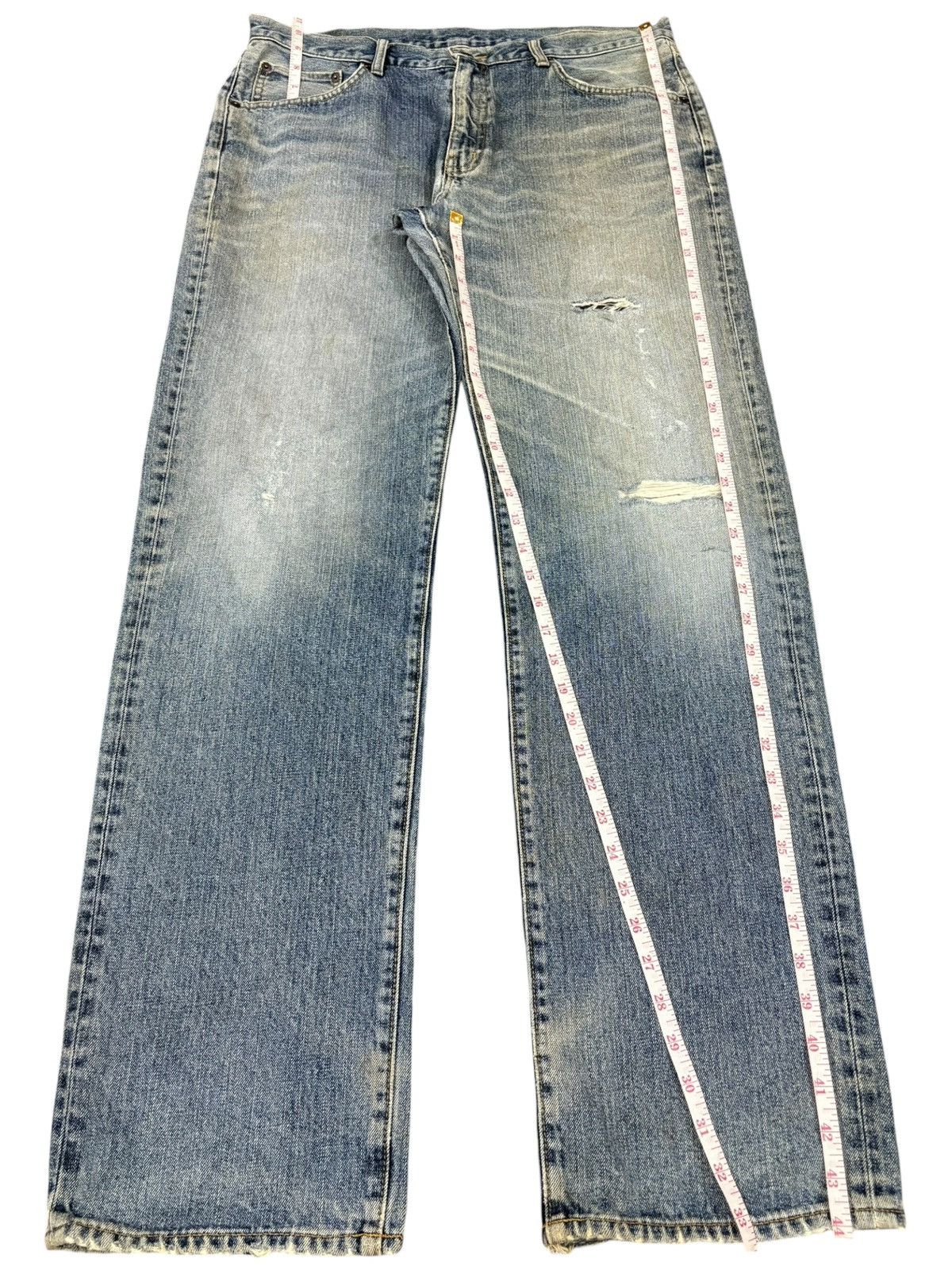 Uniqlo Vintage Japanese Uniqlo Mud Wash Distressed Baggy Jeans Size US 35 - 12 Thumbnail