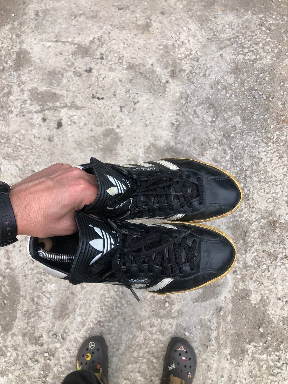 Adidas × Vintage VERY RARE ADIDAS SAMBA LEATHER SHOES Y2K JAPAN STYLE 90s 80s Size US 9.5 / EU 42-43 - 4 Thumbnail