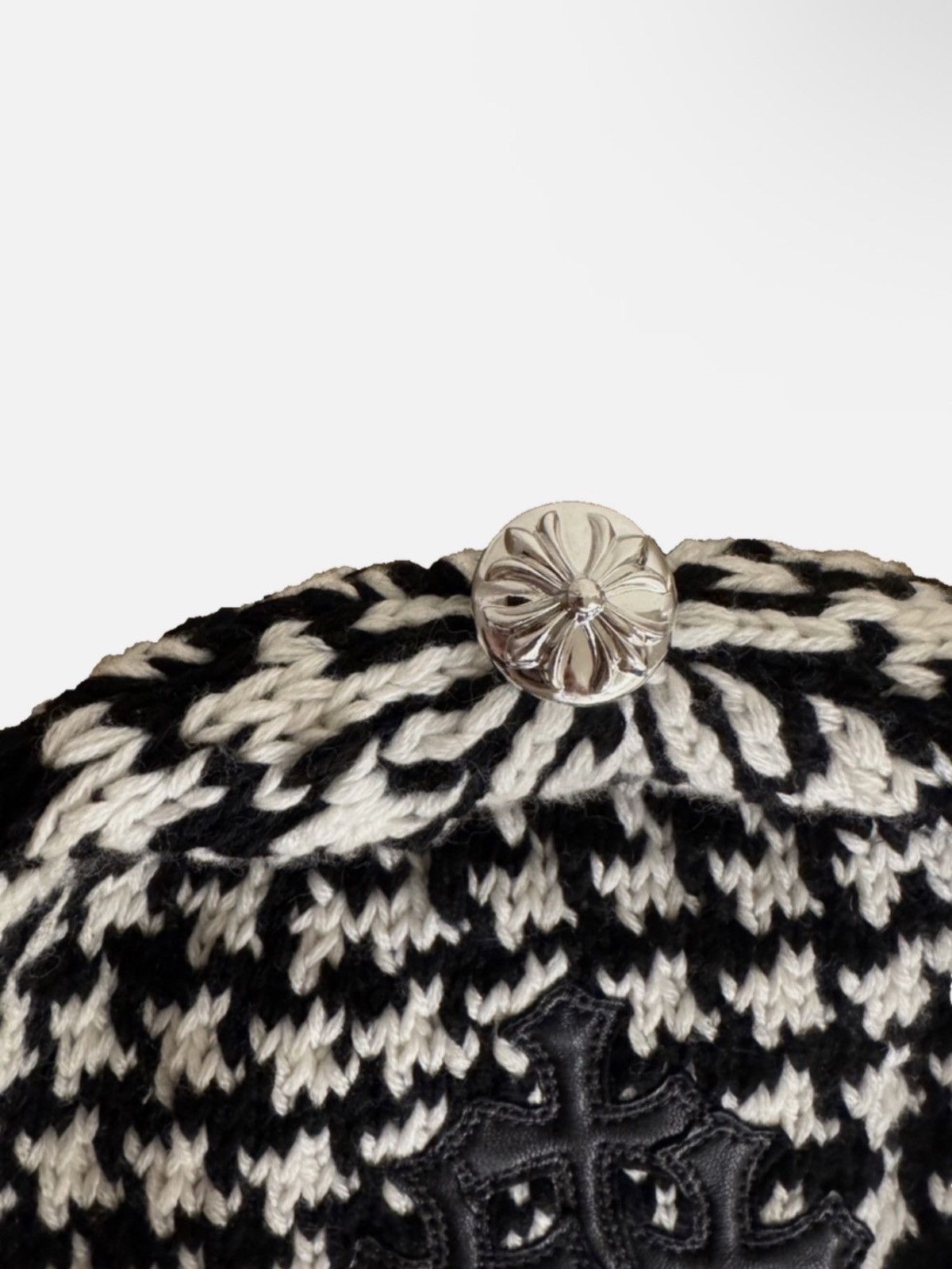 Chrome Hearts Chrome Hearts Houndstooth Beanie Cross Patch Size ONE SIZE - 7 Thumbnail