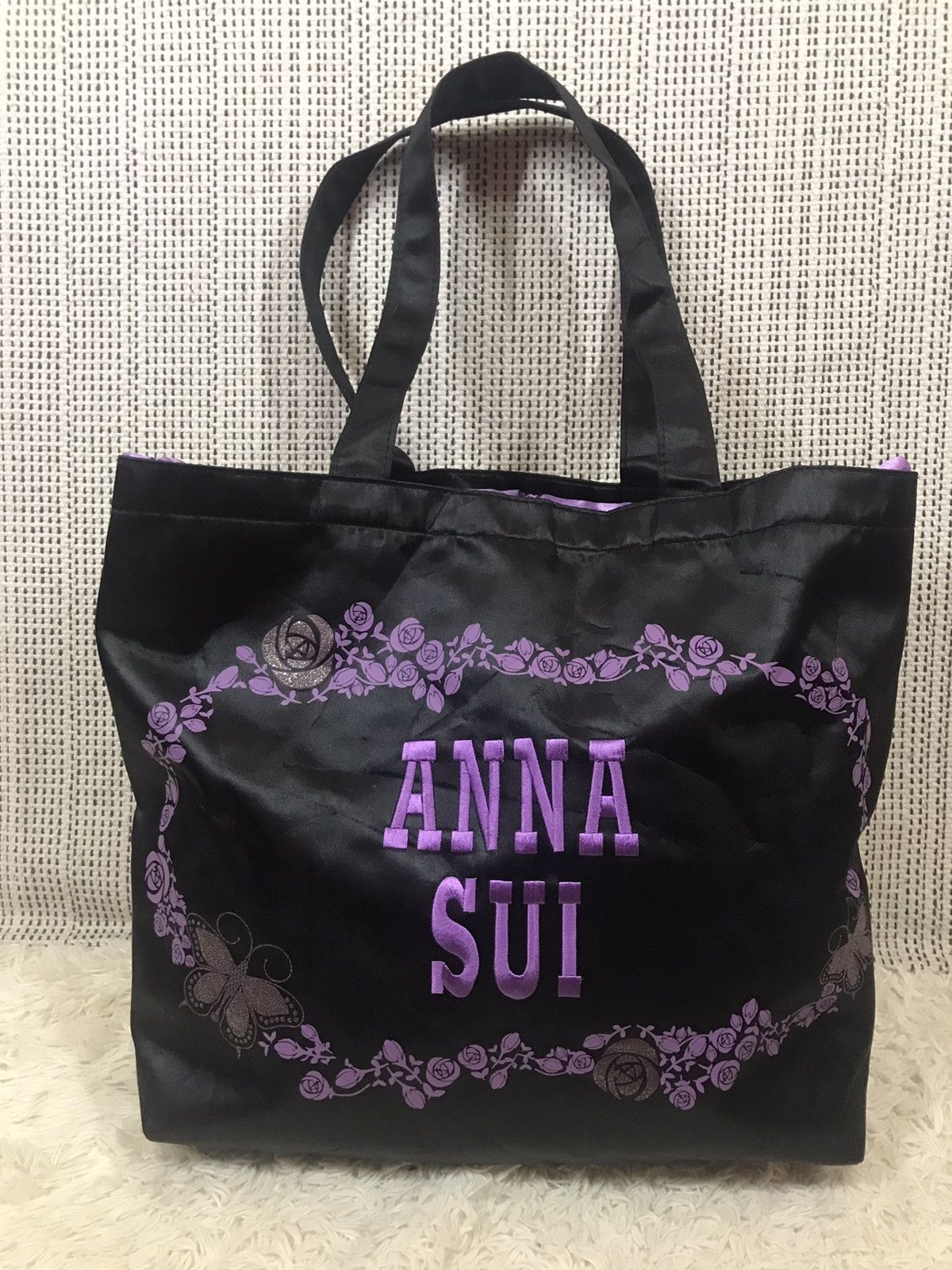Anna Sui Anna sui embroidered bag with string butterfly