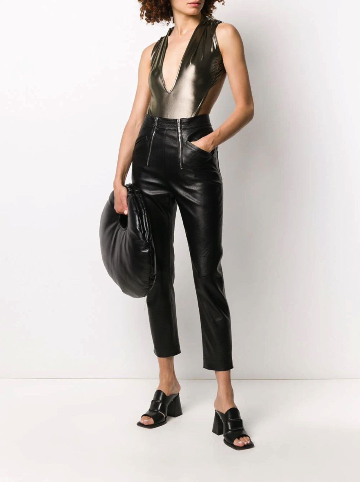 Rick Owens Last Size Rick Owens Tecuatl Metallic Cut-Out Bodysuit Size M / US 6-8 / IT 42-44 - 4 Thumbnail